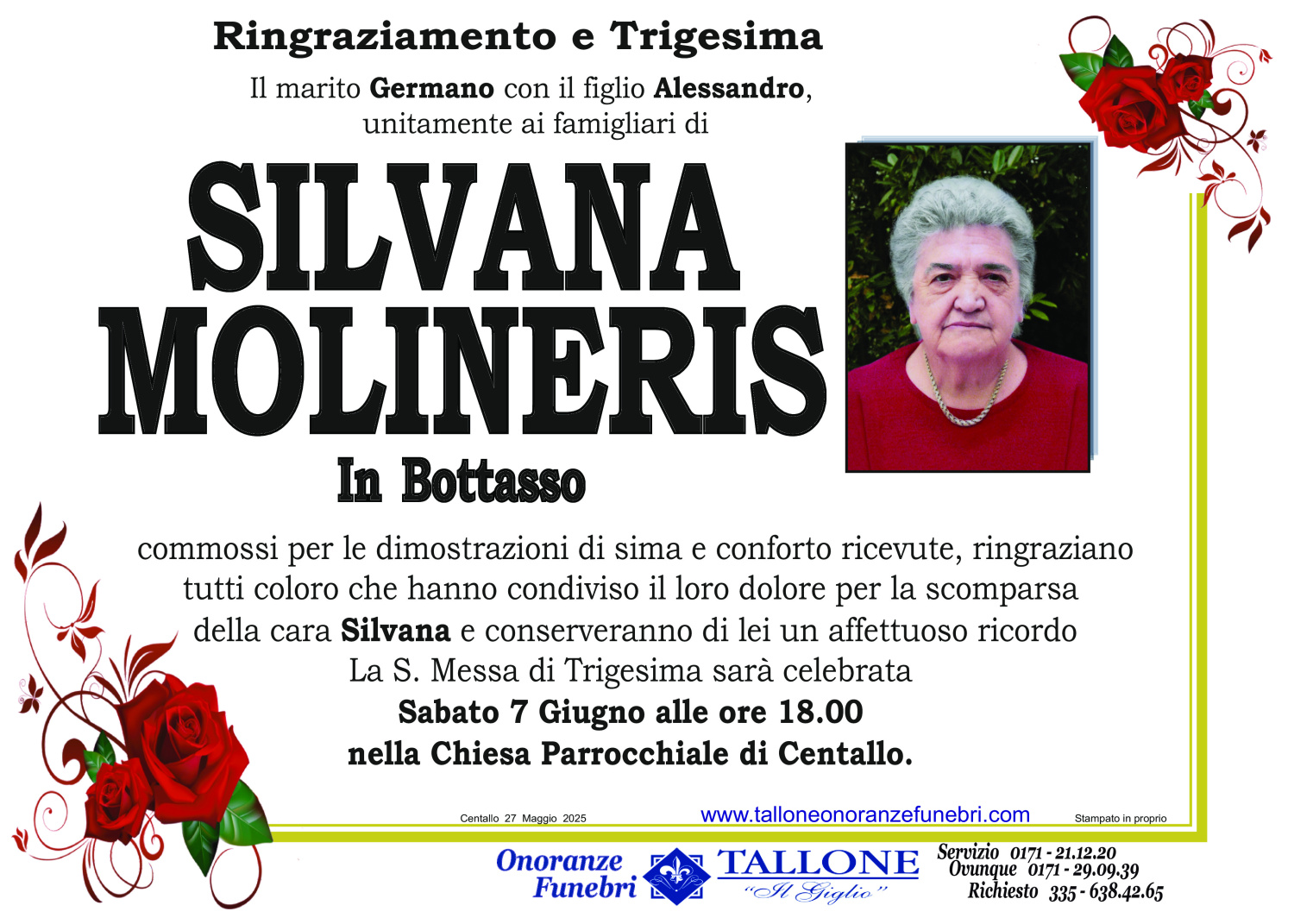 <br />
<b>Warning</b>:  Undefined variable $info in <b>/home/tallone/public_html/ringraziamenti.php</b> on line <b>68</b><br />
Silvana Molineris